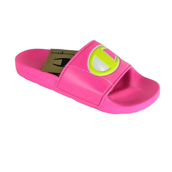 Champion IPO-R Logo Slide Sandals  Youth Girls Size 3  NWT  Hot Pink - Picture 3 of 6